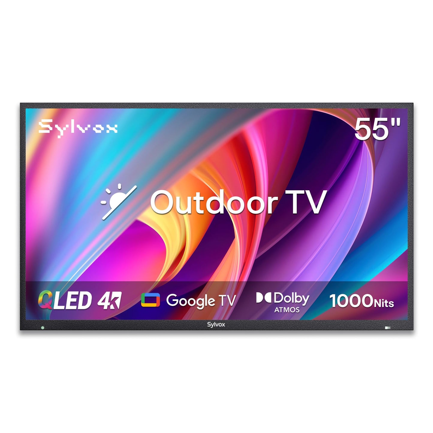 SYLVOX New 65” Outdoor Smart TV, Superior Waterproof Performance, Upgraded Matte Finish for Enhanced Anti-Glare Effect, Full Metal, with Dolby Atoms, 1000nits, Partial Sun Deck Pro 2.0+ Series