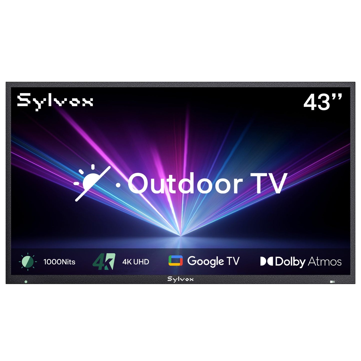 SYLVOX New 65” Outdoor Smart TV, Superior Waterproof Performance, Upgraded Matte Finish for Enhanced Anti-Glare Effect, Full Metal, with Dolby Atoms, 1000nits, Partial Sun Deck Pro 2.0+ Series