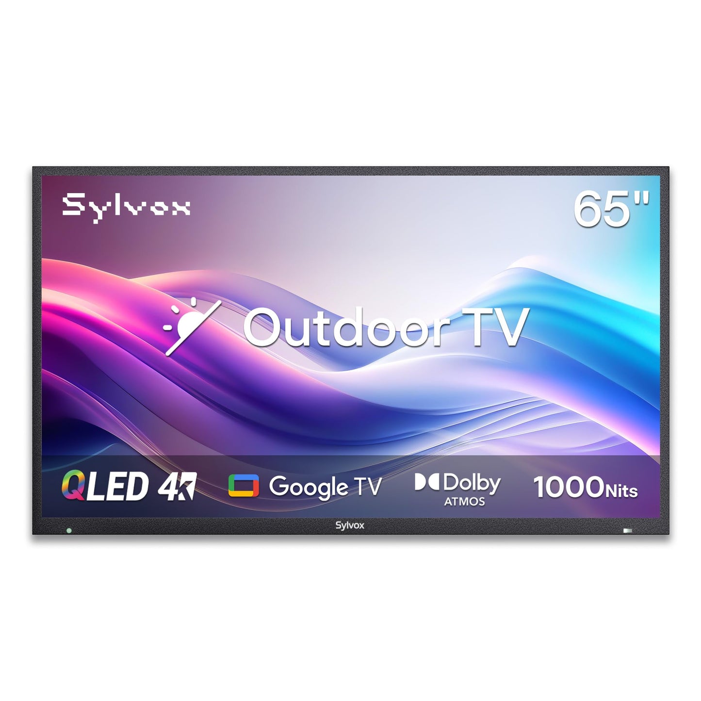 SYLVOX New 65” Outdoor Smart TV, Superior Waterproof Performance, Upgraded Matte Finish for Enhanced Anti-Glare Effect, Full Metal, with Dolby Atoms, 1000nits, Partial Sun Deck Pro 2.0+ Series