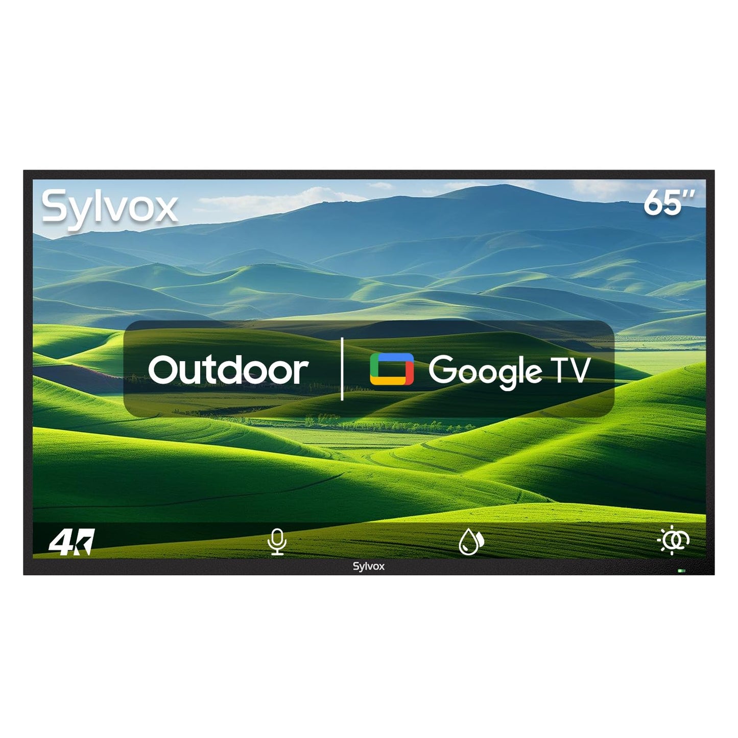 SYLVOX New 65” Outdoor Smart TV, Superior Waterproof Performance, Upgraded Matte Finish for Enhanced Anti-Glare Effect, Full Metal, with Dolby Atoms, 1000nits, Partial Sun Deck Pro 2.0+ Series