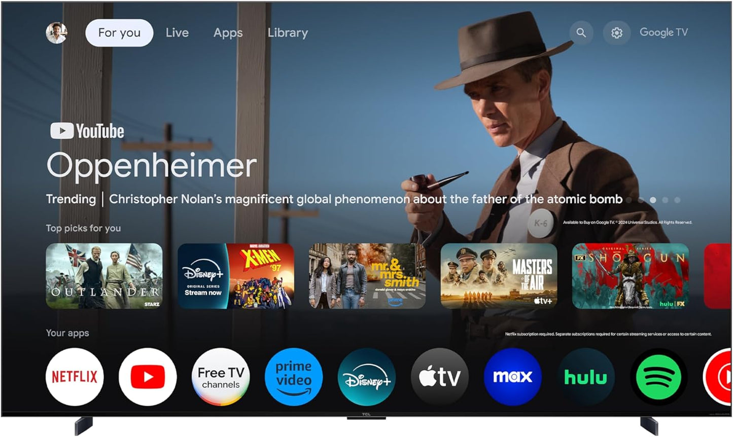 TCL 98-Inch Class QM7K Series QD-Mini LED 4K UHD Google Smart TV Best Premium Mini-LED TV - QLED, 144hz, 288hz Gaming Rate, Anti-Reflective Screen, Bang & Olufsen Audio, Atmos (98QM7K, 2025 Model)