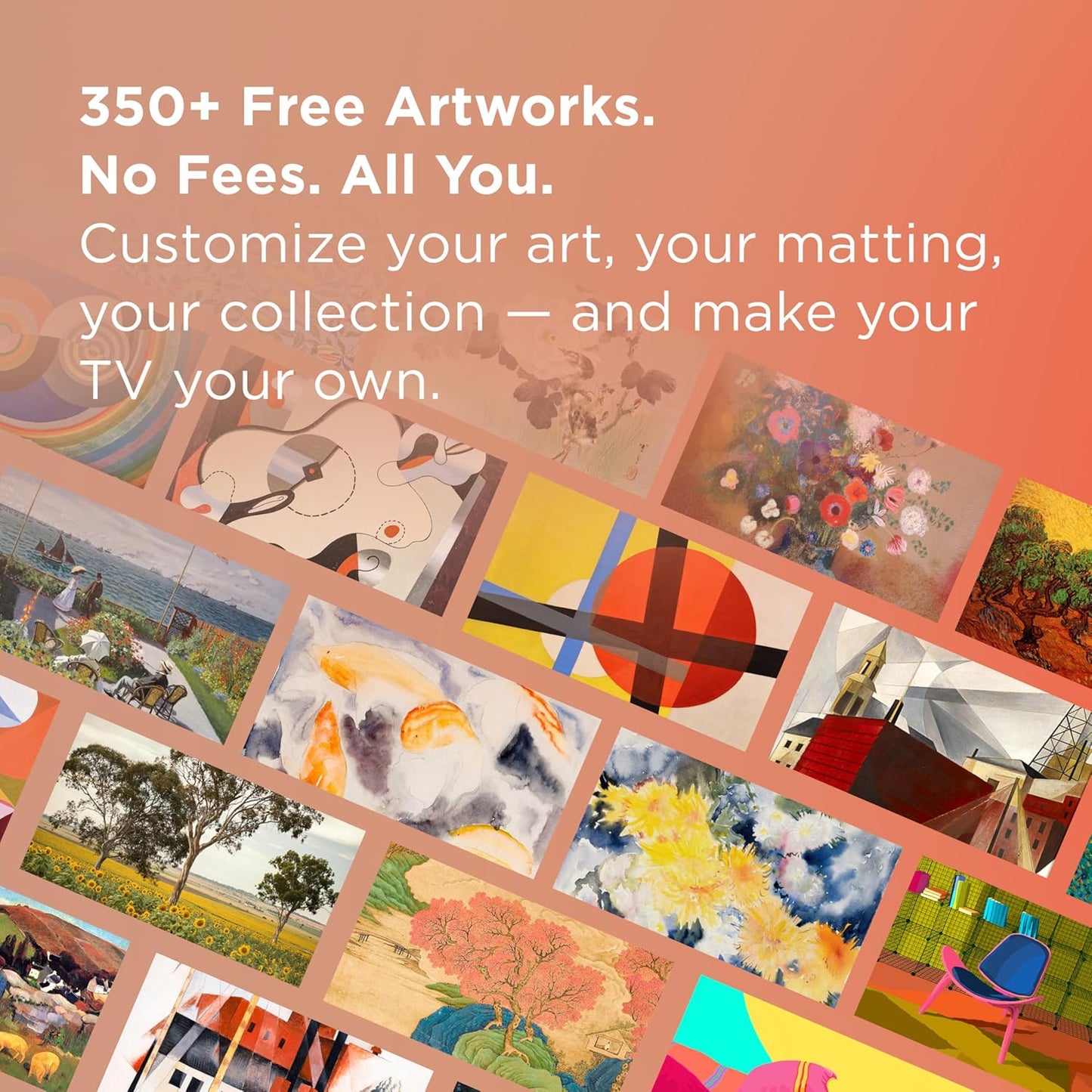TCL 85-Inch Class NXTVISION Series QLED 4K UHD Google Smart TV Canvas Style Art Frame TV - QLED, 120hz, Matte Anti-Glare Screen, Free Bezel and Frame, Atmos, Free Art Included (85A300W, 2024 Model)