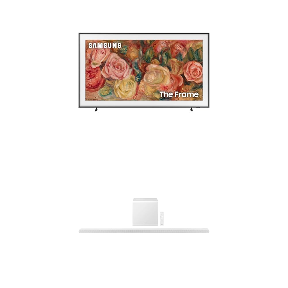 Samsung 85-Inch Class QLED 4K LS03D The Frame Series Quantum HDR Smart TV w/Dolby Atmos, Art Mode, Anti-Reflection, Customizable Frame, Slim Fit Wall Mount with Alexa Built-in (QN85LS03D, 2024 Model)