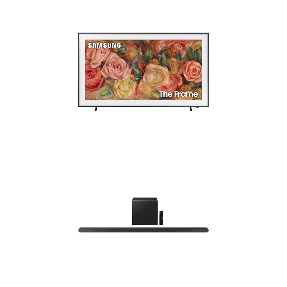 Samsung 85-Inch Class QLED 4K LS03D The Frame Series Quantum HDR Smart TV w/Dolby Atmos, Art Mode, Anti-Reflection, Customizable Frame, Slim Fit Wall Mount with Alexa Built-in (QN85LS03D, 2024 Model)