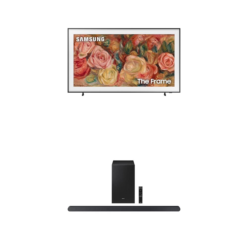Samsung 85-Inch Class QLED 4K LS03D The Frame Series Quantum HDR Smart TV w/Dolby Atmos, Art Mode, Anti-Reflection, Customizable Frame, Slim Fit Wall Mount with Alexa Built-in (QN85LS03D, 2024 Model)