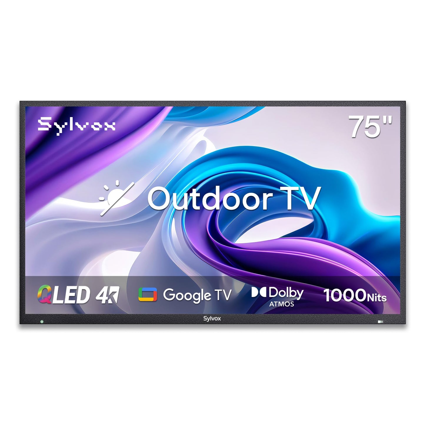SYLVOX New 65” Outdoor Smart TV, Superior Waterproof Performance, Upgraded Matte Finish for Enhanced Anti-Glare Effect, Full Metal, with Dolby Atoms, 1000nits, Partial Sun Deck Pro 2.0+ Series