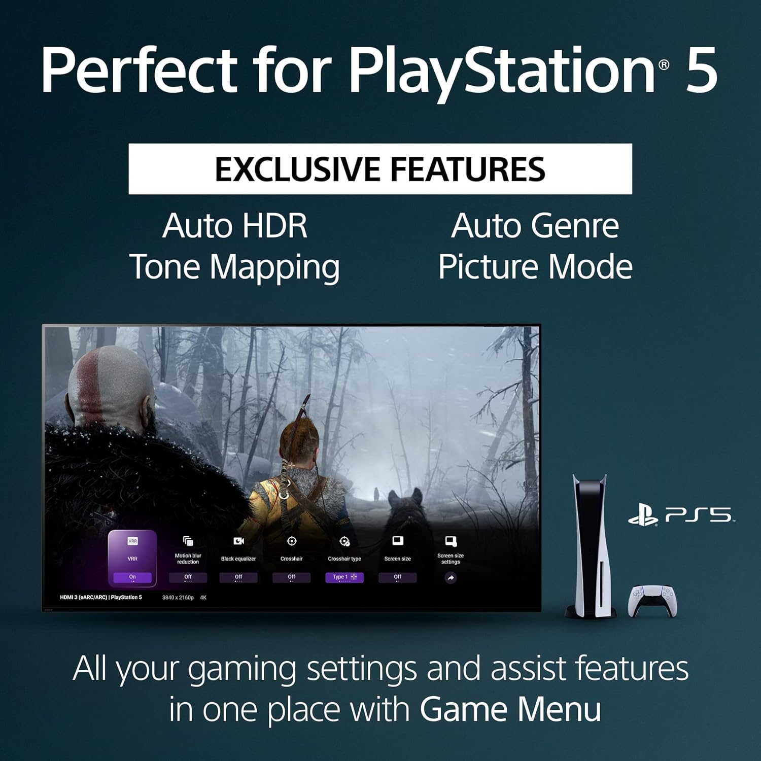 Sony QD-OLED 65 inch BRAVIA XR A95L Series 4K Ultra HD TV: Smart Google TV with Dolby Vision HDR and Exclusive Gaming Features for The PlayStation® 5 XR65A95L- Latest Model,Black