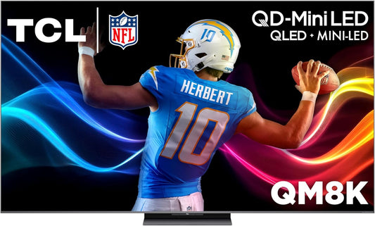 TCL 75-Inch Class QM8K Series QD-Mini LED 4K UHD Google Smart TV Next Generation Mini-LED TV - QLED, 144hz, 288hz VRR, No Bezel Design, Unrivaled Picture Quality, Ai Processing (75QM8K, 2025 Model)