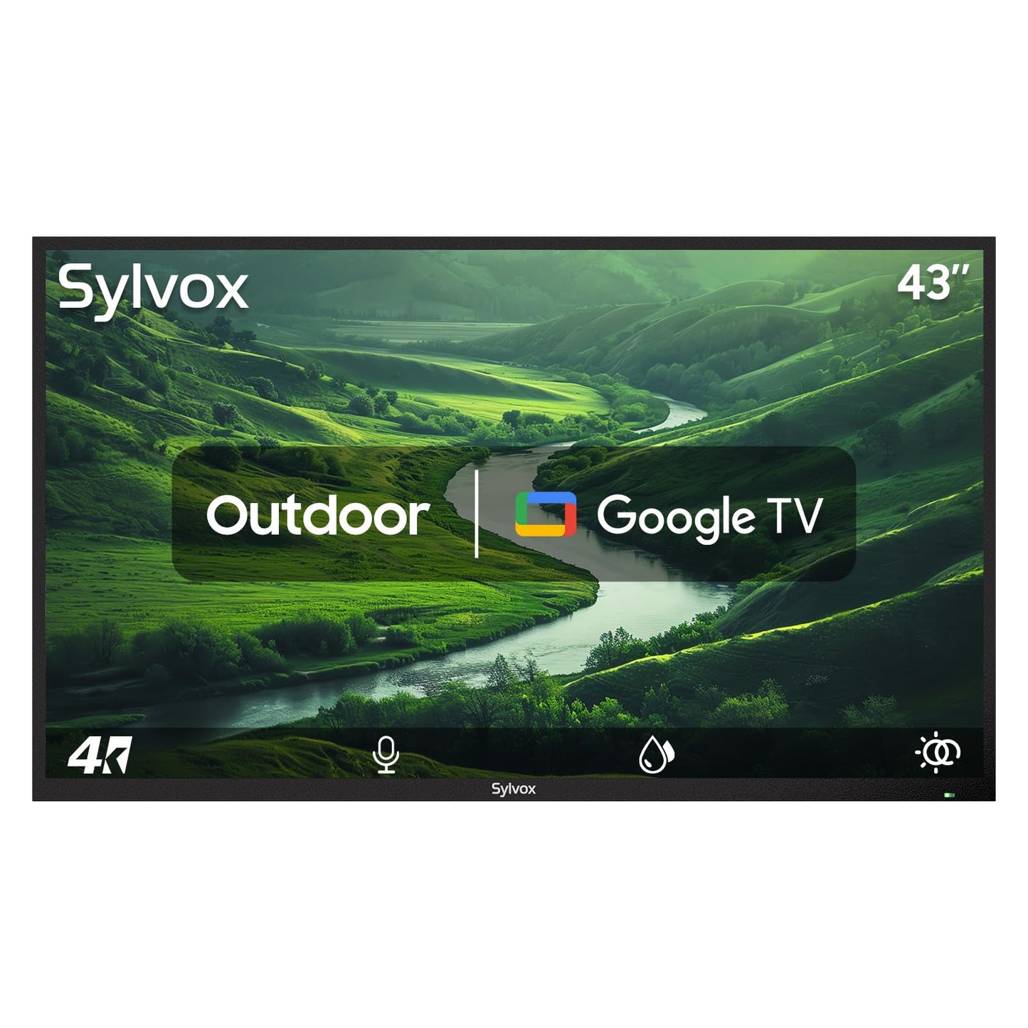 SYLVOX New 65” Outdoor Smart TV, Superior Waterproof Performance, Upgraded Matte Finish for Enhanced Anti-Glare Effect, Full Metal, with Dolby Atoms, 1000nits, Partial Sun Deck Pro 2.0+ Series