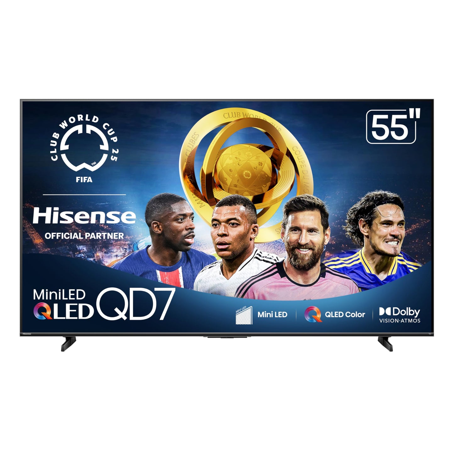 Hisense 100" Class QD7 Series Mini-LED 4K UHD Smart Fire TV (100QD7QF, 2025 Model) - QLED, 144hz, HDR10+, Dolby Vision, Dolby Atmos, Game Mode Pro, ALLM, Alexa Built in with Voice Remote, Black