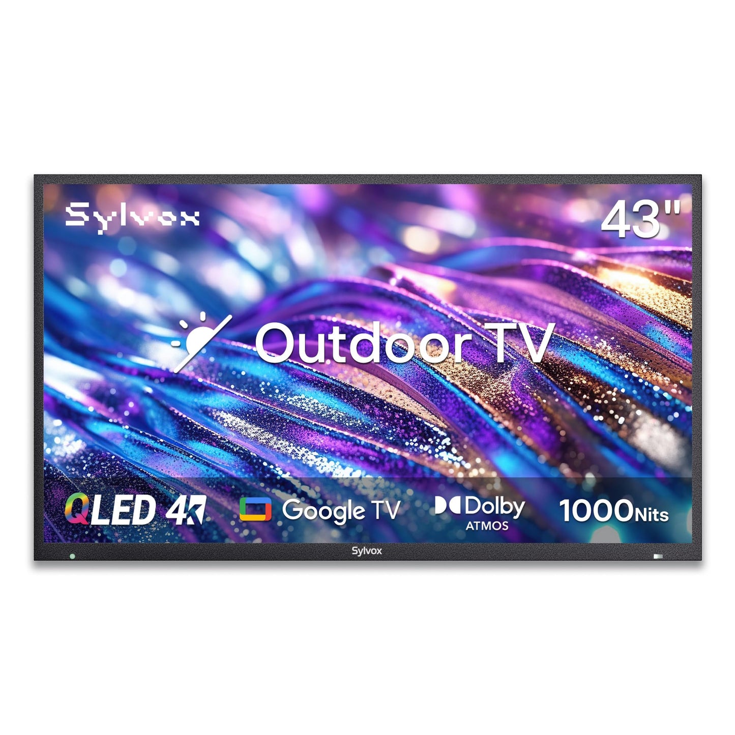 SYLVOX New 65” Outdoor Smart TV, Superior Waterproof Performance, Upgraded Matte Finish for Enhanced Anti-Glare Effect, Full Metal, with Dolby Atoms, 1000nits, Partial Sun Deck Pro 2.0+ Series