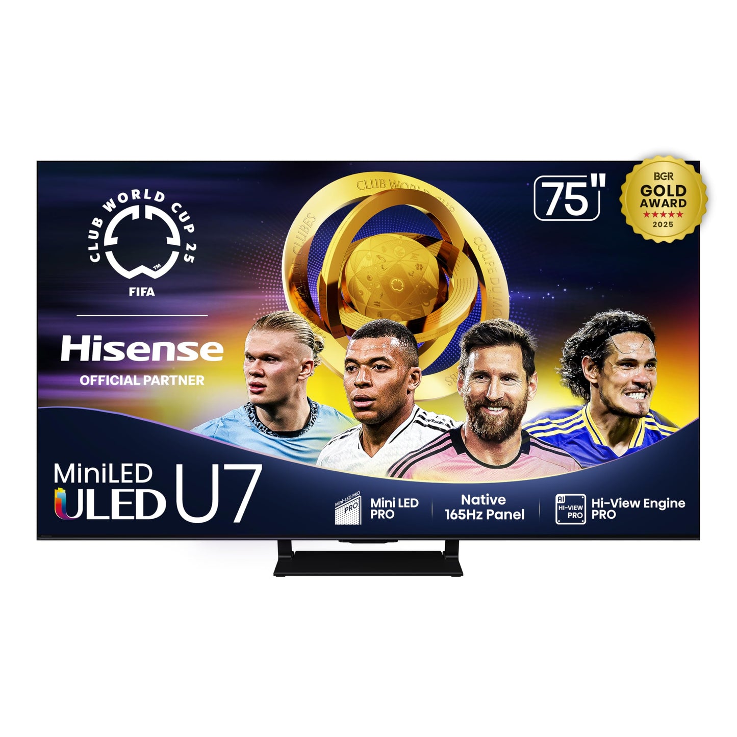 Hisense 100" Class U7 Mini-LED ULED 4K UHD Google Smart TV (100U75QG, 2025 Model) - QLED, Native 165Hz, VRR 288, Up to 3000 Nits, HDR10+, Dolby Vision IQ · Atmos, IMAX Enhanced, 2.1.2 Ch Surround