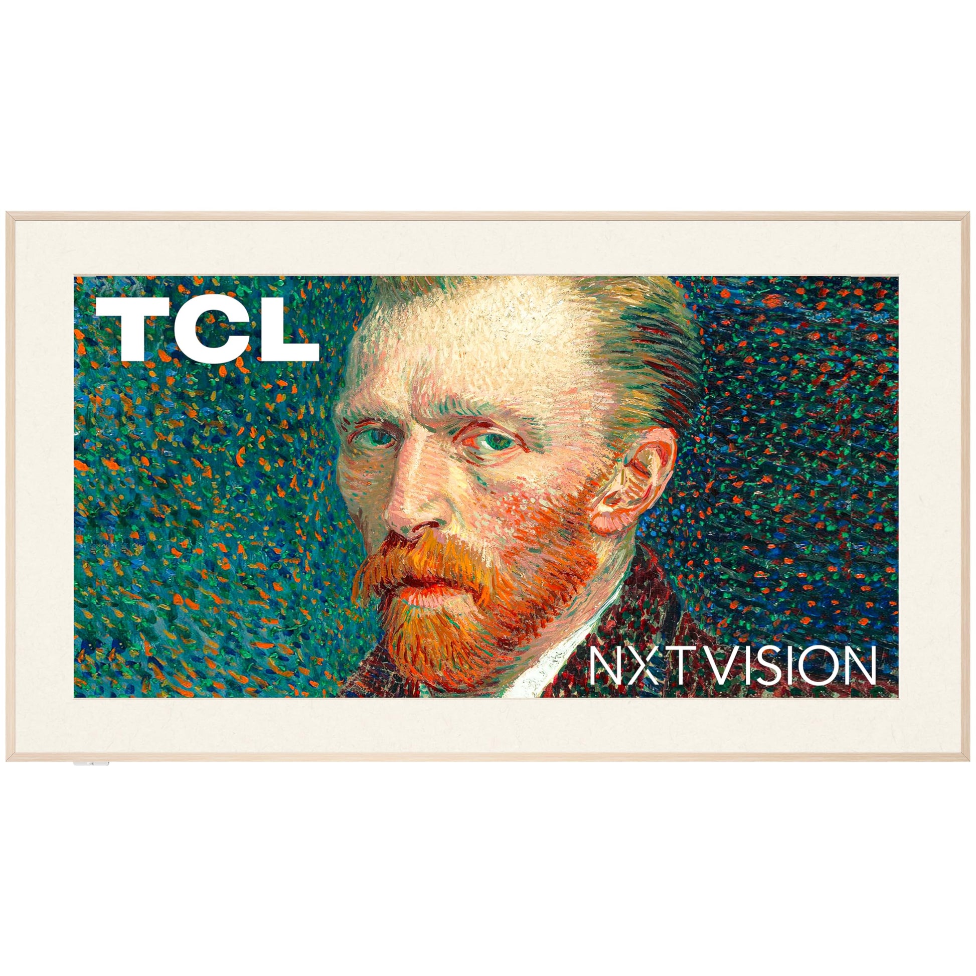 TCL 85-Inch Class NXTVISION Series QLED 4K UHD Google Smart TV Canvas Style Art Frame TV - QLED, 120hz, Matte Anti-Glare Screen, Free Bezel and Frame, Atmos, Free Art Included (85A300W, 2024 Model)