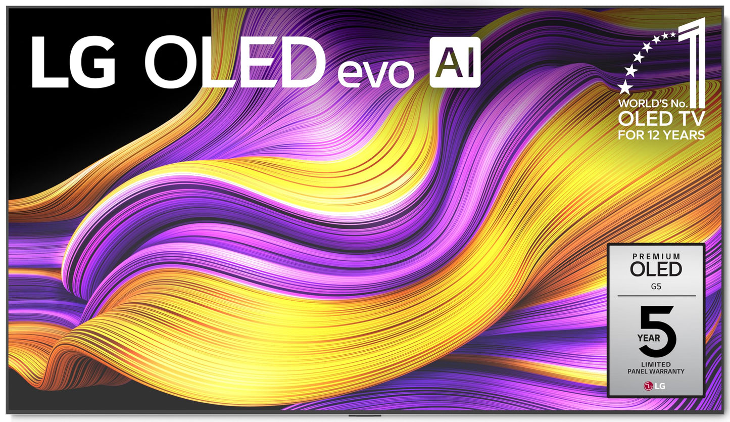 LG 65-Inch Class OLED evo AI 4K G5 Series Smart TV w/Dolby Atmos, Dolby Vision, HDR10, AI Super Upscaling 4K, Filmmaker Mode, Wow Orchestra, Alexa Built-in (OLED65G5WUA, 2025)