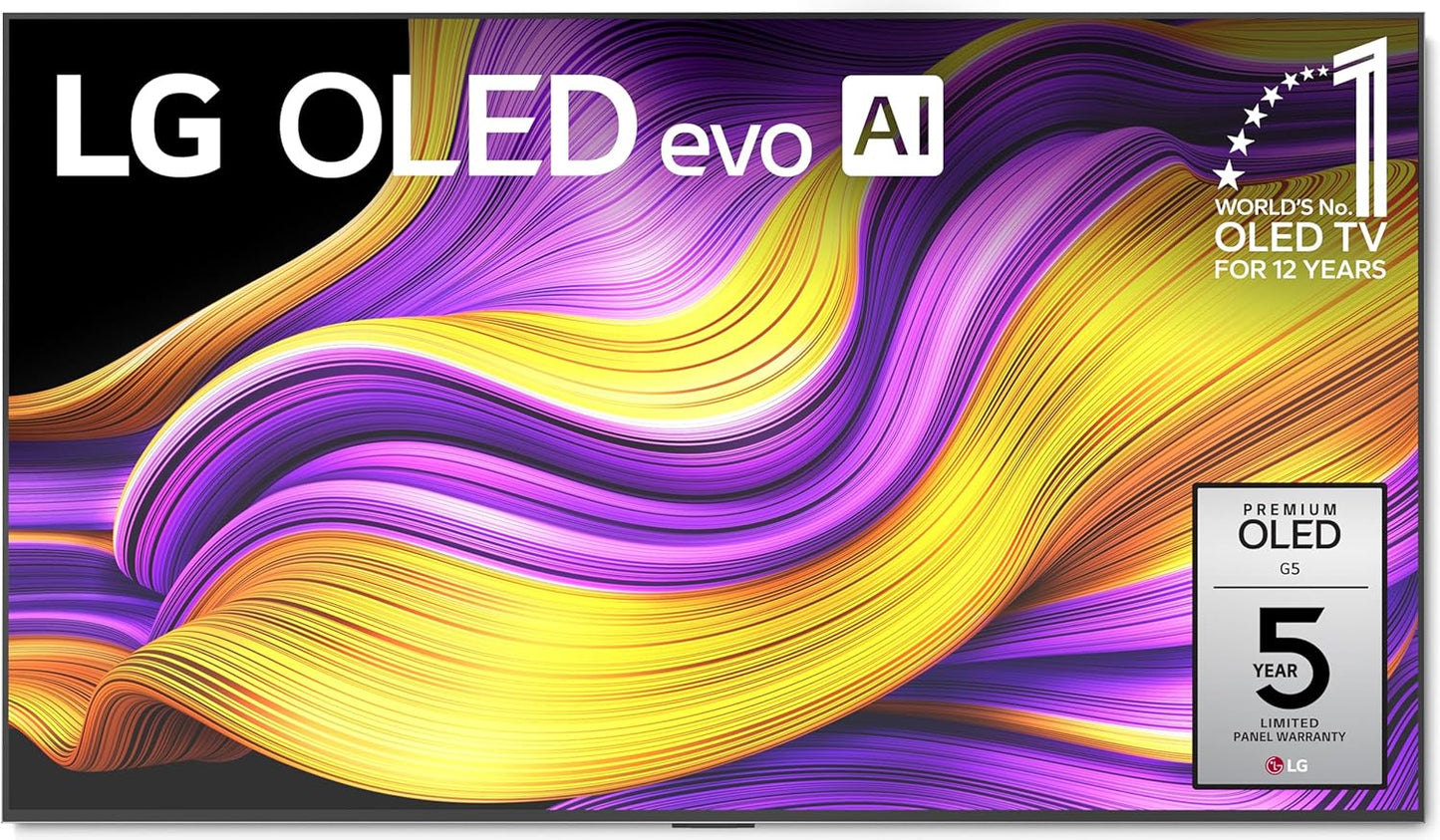 LG 65-Inch Class OLED evo AI 4K G5 Series Smart TV w/Dolby Atmos, Dolby Vision, HDR10, AI Super Upscaling 4K, Filmmaker Mode, Wow Orchestra, Alexa Built-in (OLED65G5WUA, 2025)