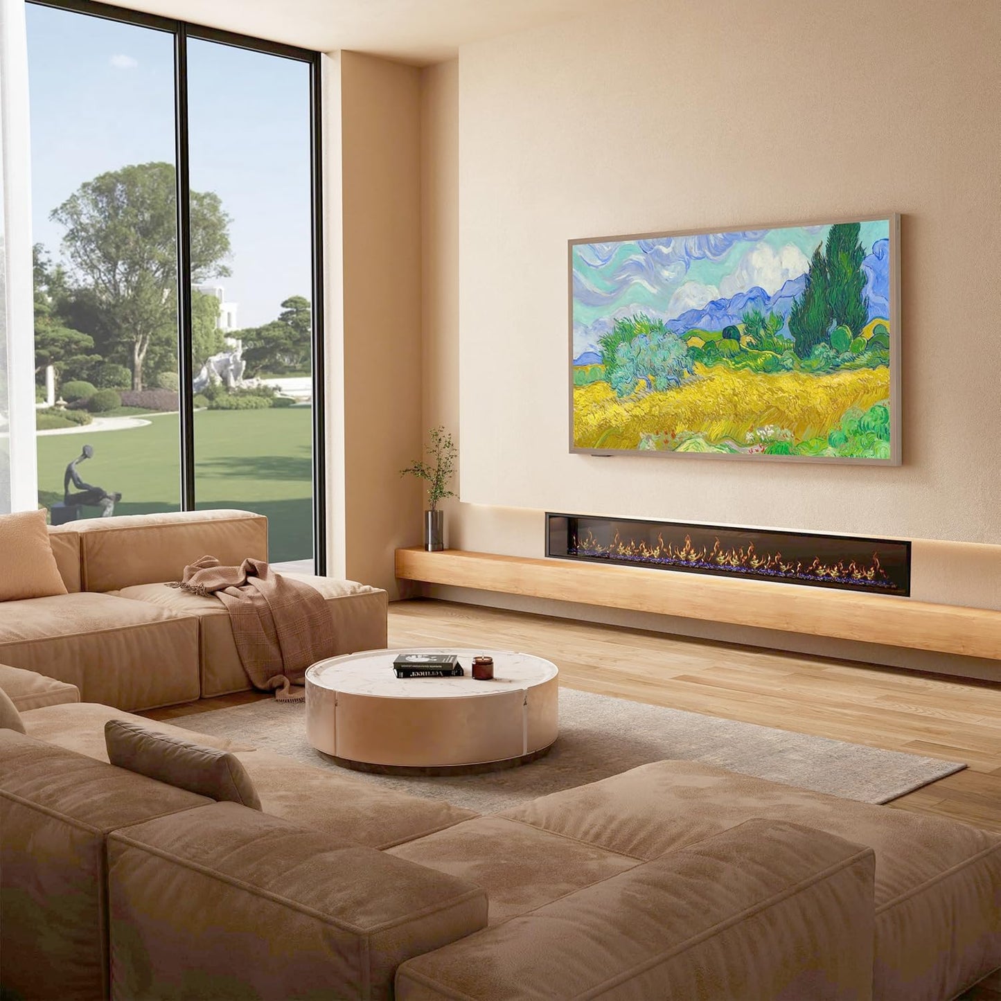 Hisense 85-Inch Class QLED 4K S7N CanvasTV Series Dolby Vision HDR Google Smart TV (85S7N, 2025 Model) - 144Hz, Art Mode, Anti-Glare Panel, Hi-Matte Display, UltraSlim Wall Mount & Frame Included