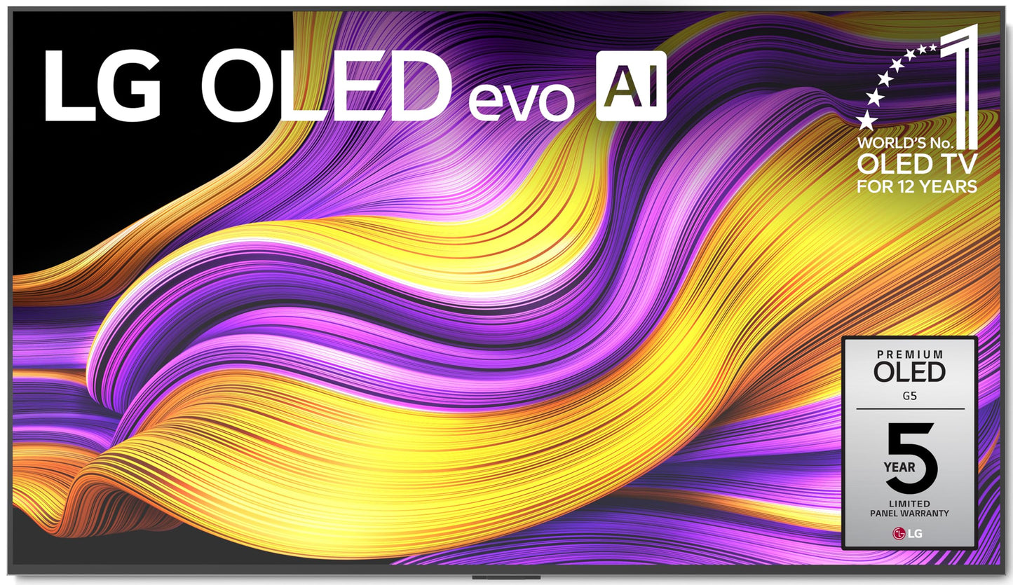 LG 65-Inch Class OLED evo AI 4K G5 Series Smart TV w/Dolby Atmos, Dolby Vision, HDR10, AI Super Upscaling 4K, Filmmaker Mode, Wow Orchestra, Alexa Built-in (OLED65G5WUA, 2025)