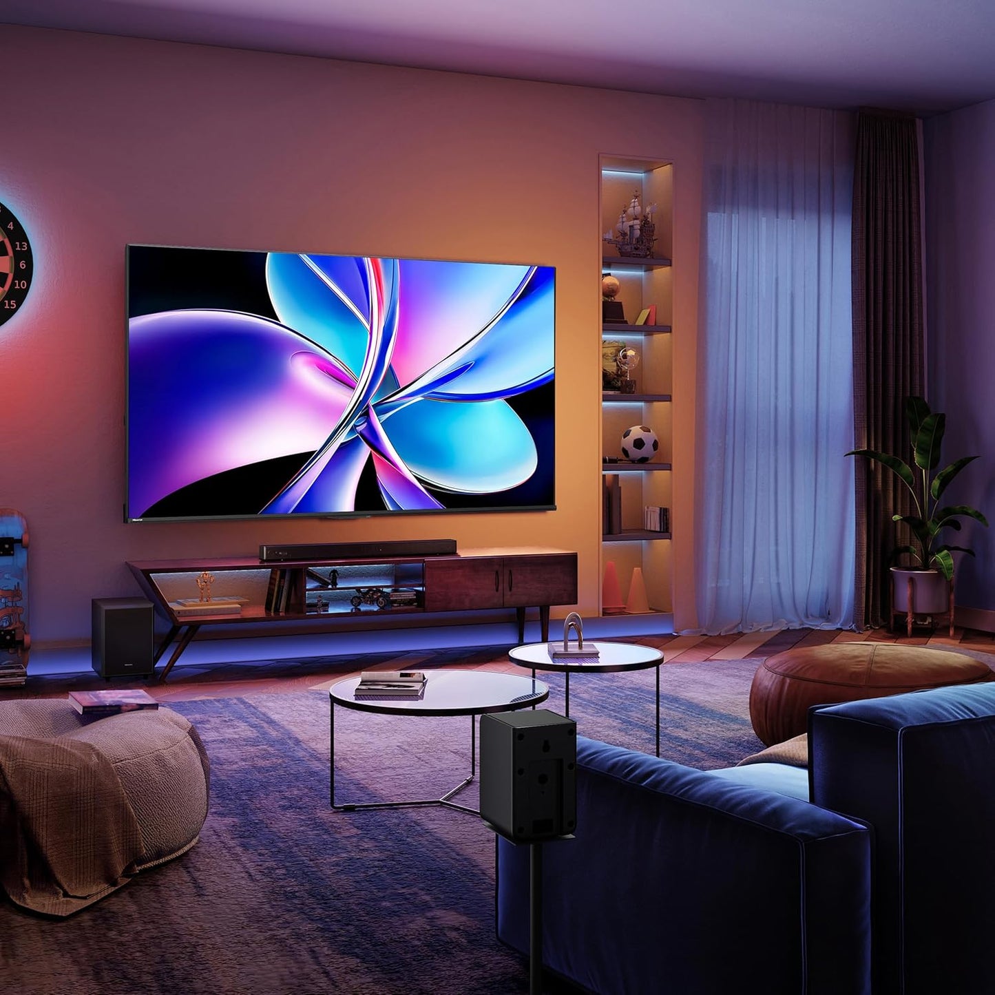 Hisense 100" Class QD7 Series Mini-LED 4K UHD Smart Fire TV (100QD7QF, 2025 Model) - QLED, 144hz, HDR10+, Dolby Vision, Dolby Atmos, Game Mode Pro, ALLM, Alexa Built in with Voice Remote, Black